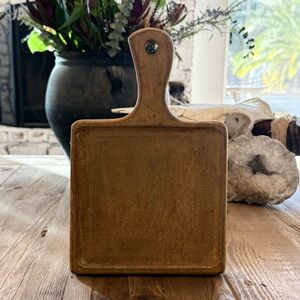 Vintage Wooden Square Tray with Handle